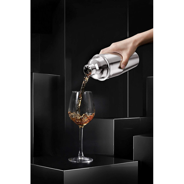 Cocktail Shaker, 750 ml Martini Shaker, Food-Grade Stainless Steel, Martini Mixer, Integrated Strainer, Luckygoobo Drink Shaker, Bartender Set, Gifts.