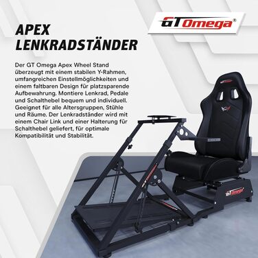 Тримач для ігрового керма GT OMEGA APEX – сумісний з Logitech G923, G29, G920, Thrustmaster T300, T500, TX, TH8A, Fanatec (PS4, Xbox)