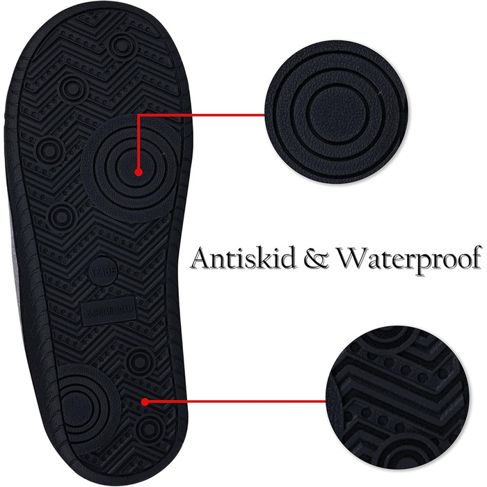 Теплі домашні тапочки Tofern для жінок та чоловіків: зручні, з піною Memory, бавовна, смугасті, антиковзаючі, сірі (38/39 EU)