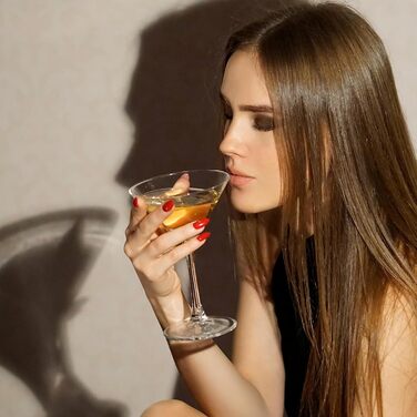 Набір келихів для Мартіні Martini, 4 шт., ручна робота, преміум кришталь, для коктейлів (Мартіні, Космополітен, Манхеттен)
