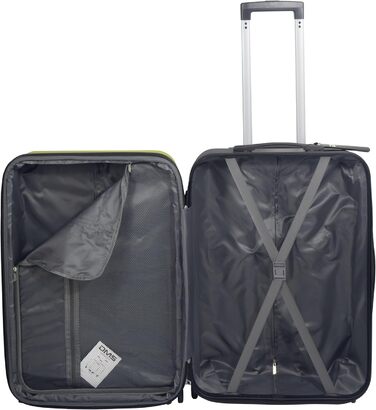 Набір валіз DMS® 7-елементів: 3 валізи (M/L/XL) з ABS-пластику, 360° колеса, кодовий замок + 4 чохли для одягу. Легкий, міцний, розширюваний, для подорожей та бізнесу (світло-зелений)