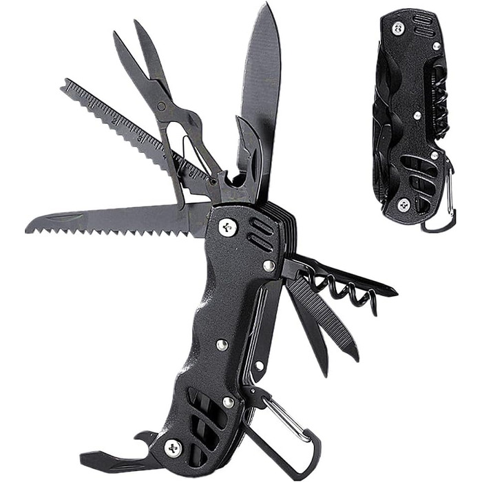 Мультитул 14-в-1: інструмент для тата, чоловіків та жінок. Мультиінструмент для виживання, кишеньковий ніж, складаний ніж з плоскогубцями, пилкою, викрутками для дому, кемпінгу, походів, велоспорту