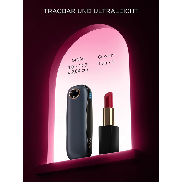 Електричні нагрівачі для рук Funme® 2 шт. з Powerbank 10000mAh - подарункова коробка, USB, до 60°C, для жінок, ідеальні для активного відпочинку