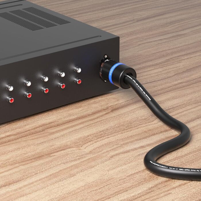 HiFi мережевий кабель Monosaudio P901 4.5Sq 1м, мідний OFC з екрануванням, High-End кабель живлення EU Schuko на IEC C15 для підсилювача, DVD, сабвуфера та декодера