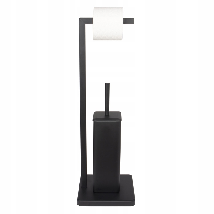 Тримач для туалетного паперу з підставкою для йоржика, чорний лофт, YOKA