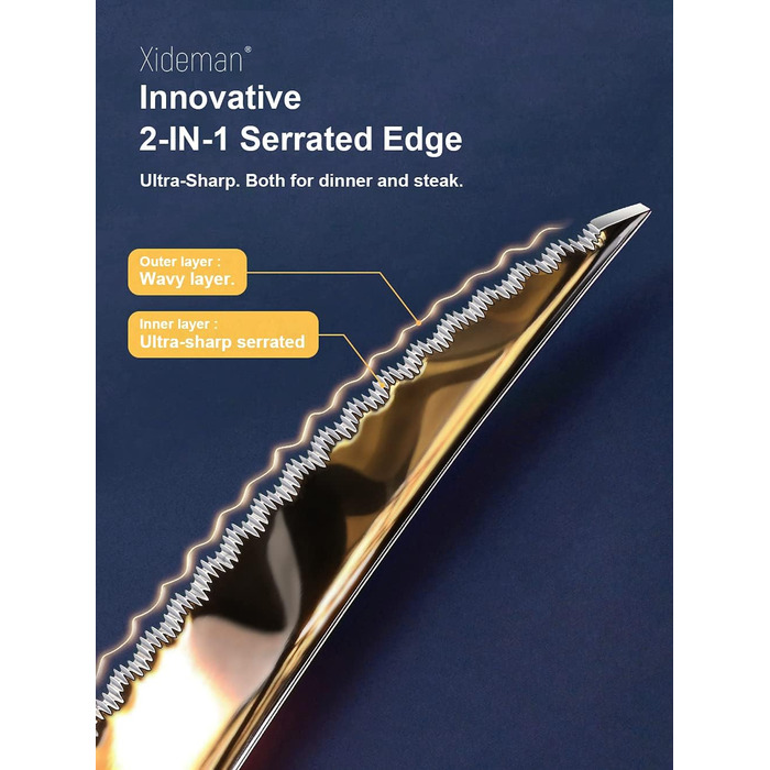 Набір столових приборів на 6 осіб, 24 предмети, чорний, нержавіюча сталь 18/10, з титановим покриттям, сучасний дизайн, ніж з двостороннім лезом, для мийки в посудомийній машині