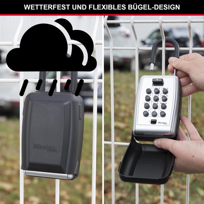 Master Lock Key Safe with Push Button - Outdoor Key Lock Box (Hinged)