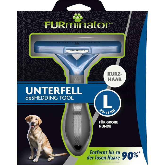 Furminator для собак великих порід з короткою шерстю - щітка для видалення підшерстка, покращений дизайн