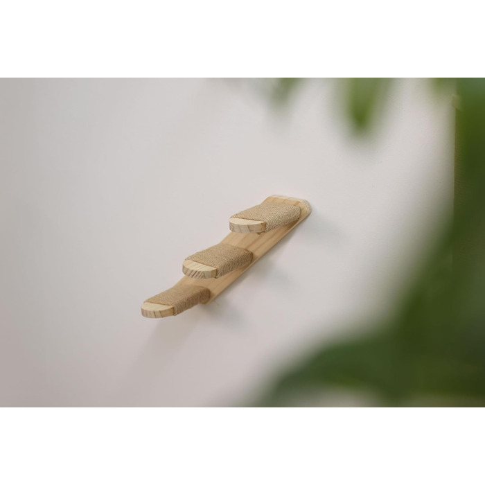 Гамак для котів Kerbl Timber (натуральний/тауп, 38 x 33,5 x 16 см, до 6 кг), м'який плюш, для кріплення на стіну, знімний чохол, іграшка для котів, аксесуари для тварин