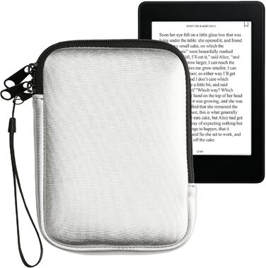 Чохол для eReader kwmobile - Неопренова сумка-чохол, захисна обкладинка - 17 x 12 x 2 см, внутрішні розміри 6' eReader (6' eReader, сріблястий)