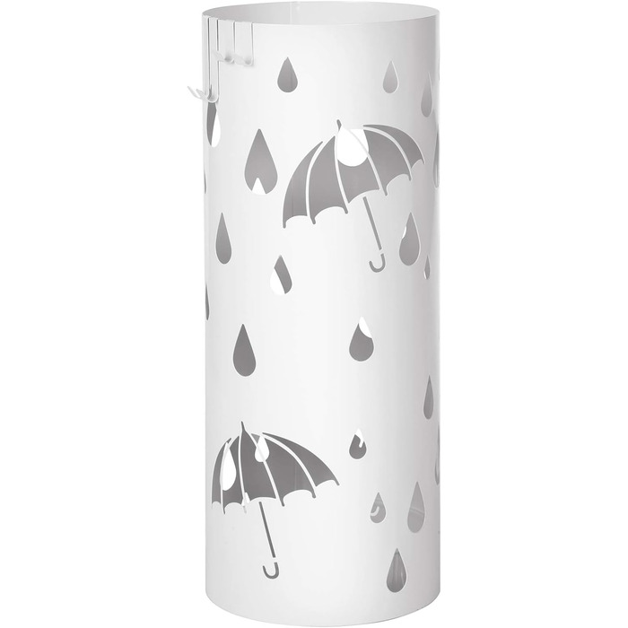 SONGMICS White Umbrella Stand - 49 x 19.5 cm - Durable & Stylish