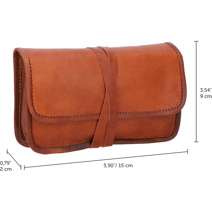 Gusti Drehertasche Leather - Bradley Tobacco Pouch Utility Pouch Battery Pouch Brown Leather...