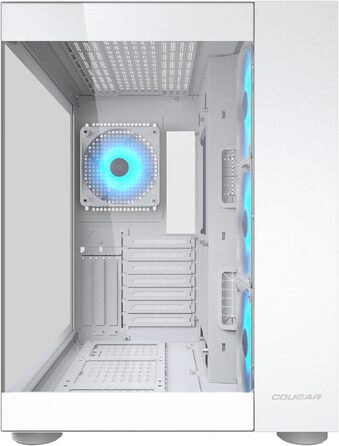 Корпус для ПК Cougar Cube Midi-Tower, загартоване скло, 3 вентилятори FV150 ARGB, білий