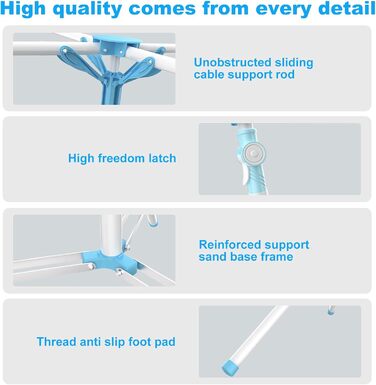 Стійка для сушіння білизни Standtrockner - розкладний сушильний стійка для одягу на балкон, в кімнату, на вулицю, біла