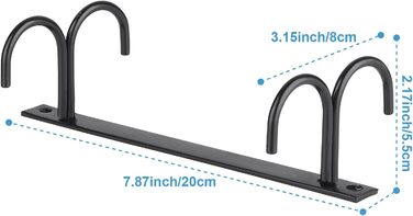 Тримач для чашок під шафу FOMANSH: 12 гачків для кухні, підставка для чашок, кавових горнятків, білий/чорний