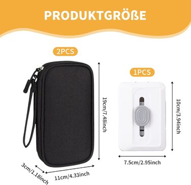 Органайзер для кабелів Ruonfash (2 шт.) + Набір для чищення клавіатури: для телефонів, навушників, ноутбуків, USB-кабелів, Power Bank