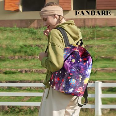 Шкільний рюкзак FANDARE Galaxy: рюкзак для підлітків та дітей з відділенням для ноутбука 14 дюймів, зелений, з пеналом