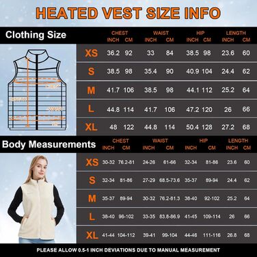 Жіноча флісова електрична жилетка Gokozy з 11 зонами обігріву та акумулятором 7.4V, Sherpa, тепла та затишна жилетка для осені та зими, колір Off-White