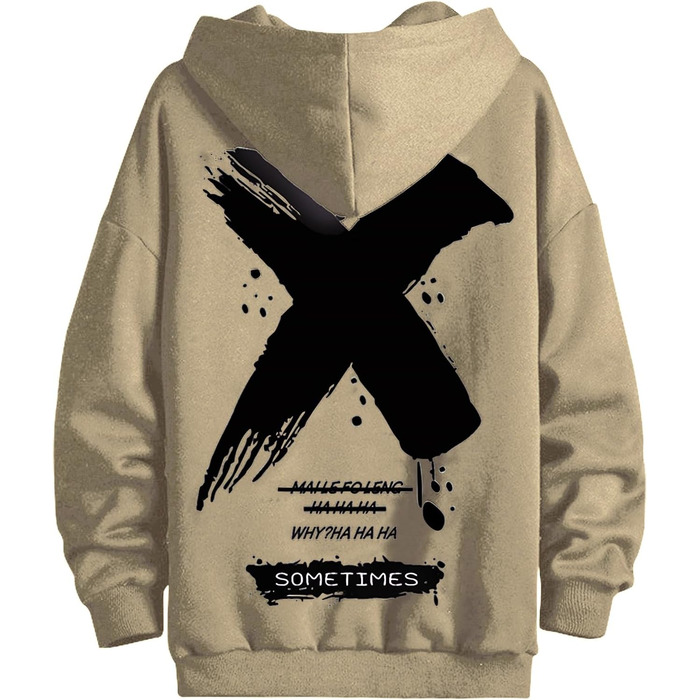 Худі Moshtashio чоловіче базове з капюшоном, світшот з довгим рукавом, класична чоловіча куртка-світшот, унісекс, білий (XXL, хакі)