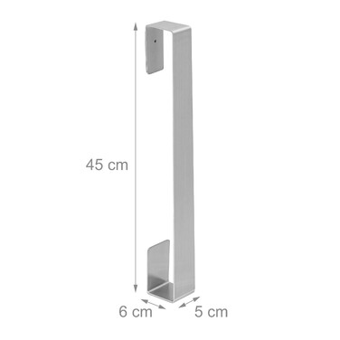 Relaxdays Towel Rack, No Drilling, Silver