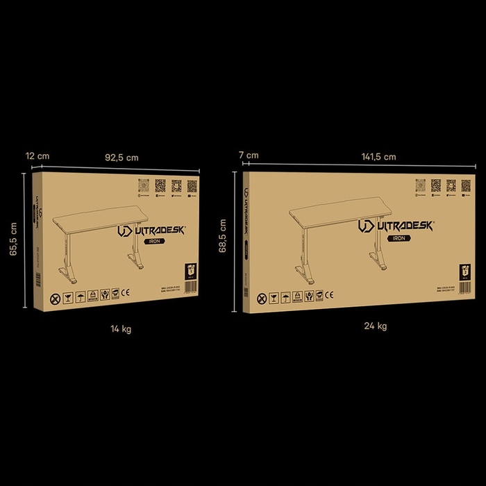 Ігровий стіл Ultradesk IRON, чорний