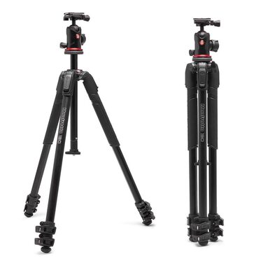 Алюмінієвий штатив Manfrotto 190X AS з кулясткою, Arca-Swiss, навантаження 10 кг, для DSLR та бездзеркальних камер