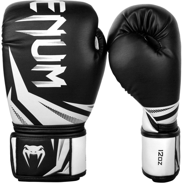 Боксерські рукавички Venum Challenger 3.0 (12 Oz, чорний/білий)