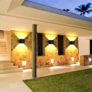 Настінні світильники YrgePowk 2 шт. з LED лампочками G9, IP65, 3000K, регульований кут освітлення, чорний