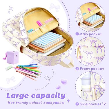 Жіночий рюкзак для ноутбука та школи, легкий та стильний (фіолетовий)