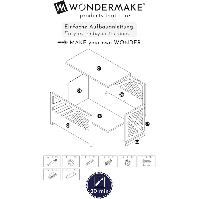 Дерев'яний вольєр для собак, 90x60 см, білий - ідеально для дому та квартири