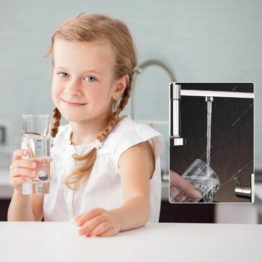 Кухонний змішувач 3 в 1 з поворотним гусаком 360° та двома режимами (з душем), з нержавіючої сталі та латуні, для фільтрації води, з двома ручками