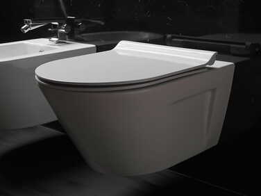 Сидіння для унітаза GSI Ceramica — білий дуропласт