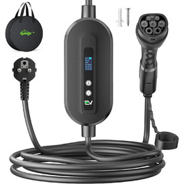 Кабель для зарядки електромобіля EVJUICION Typ 2 Schuko, 3.68kW, 10м (6-16A, IP67, регулювання потужності, цифровий дисплей)