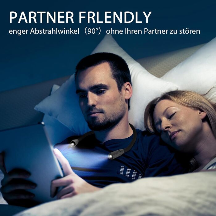 Настільна лампа LUXJET на шиї, LED, акумуляторна, 3 кольори, регулювання яскравості, для читання, рукоділля, ремонту, чорна, 3 режими (3000K-6000K)