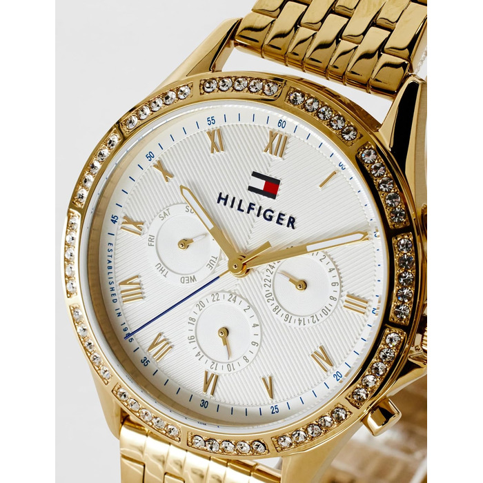 Жіночий кварцовий годинник Tommy Hilfiger з багатофункціональним циферблатом та сталевим браслетом (золотий/сріблястий)