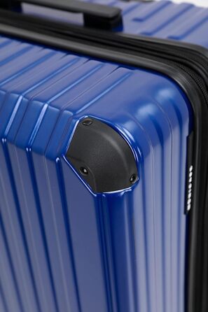 Чемодан з TSA-замком, телескопічною ручкою та 4 колесами, жорсткий корпус (Diamondblau, компактний)