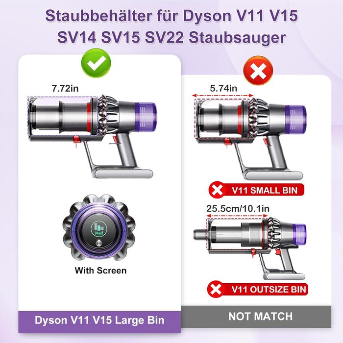Фільтр HEPA для пилососа Dyson V11/V15 Torque Drive Animal (комплект 2 шт.) - миючий, змінний #DY-970013-02