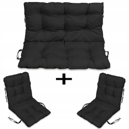Подушка Superkissen24, 120 x 110 x 10 см, чорна
