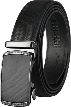 Чоловічий ремінь Lavemi з італійської шкіри, 2 кольори, регульований, чорний