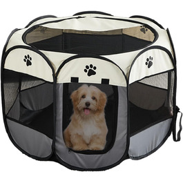 Портативний вольєр для цуценят Kongou | Складаний вольєр з оксфордської тканини на блискавці, знімний загон для домашніх тварин, дихаючі клітки для кроликів, курчат, милий загороджувач для кошенят