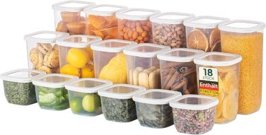 Набори контейнерів для зберігання Uandu з кришкою, 12 шт. | Контейнери для кухні, організація зберігання | Без BPA | Організатор для кухні | Для сухих продуктів