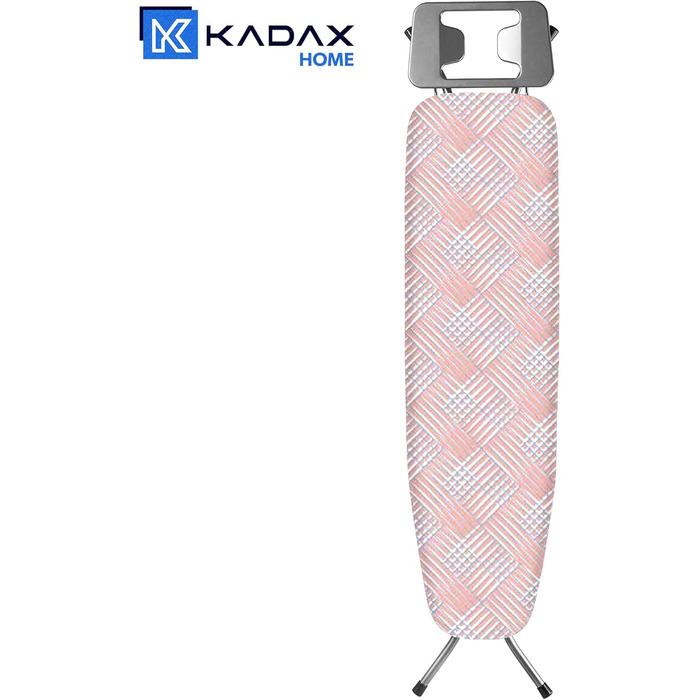 Праскадошка KADAX з термостійкою підставкою для праски, складана, регульована по висоті, міцний стіл для прасування з стійкими ніжками, лососевий колір