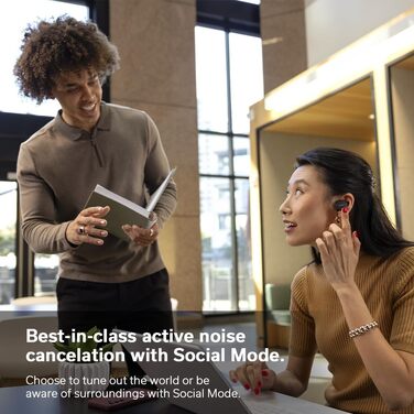 Навушники бездротові Denon PerL White з шумозаглушенням та персоналізованим звуком Masimo