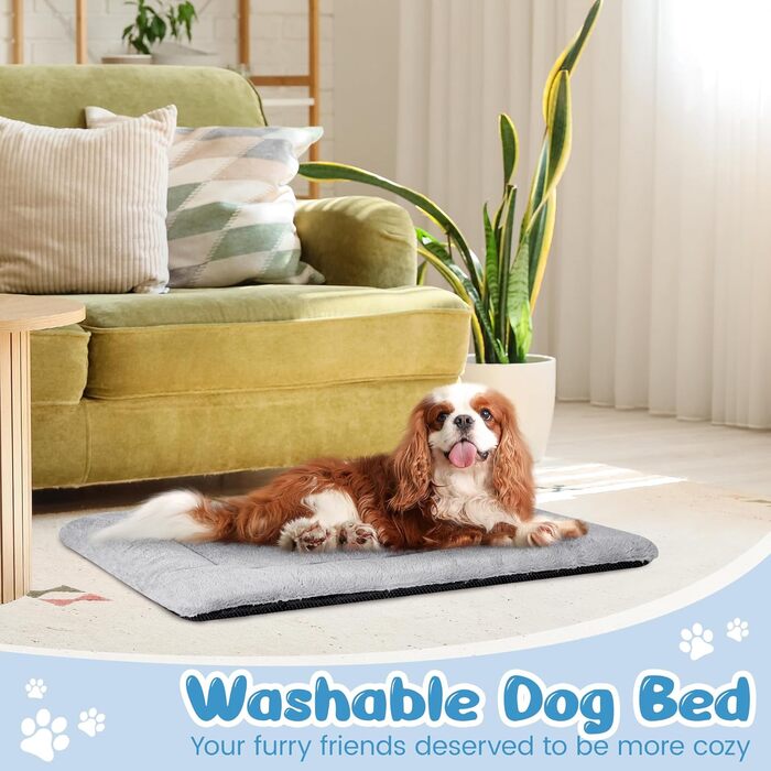 Крісло-ліжко для собак середніх порід Baodan, 90x60 см, сіре, з антиковзною основою