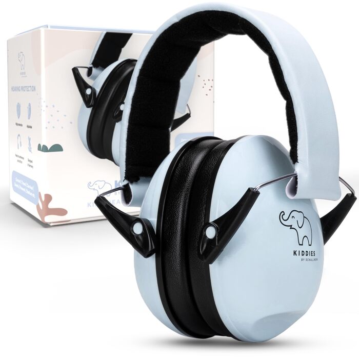Schallwerk® Kapselgehörschutz Kiddies: навушники шумозахисту для дітей, преміум-якість, блакитний | захист від шуму для повсякденного використання та заходів