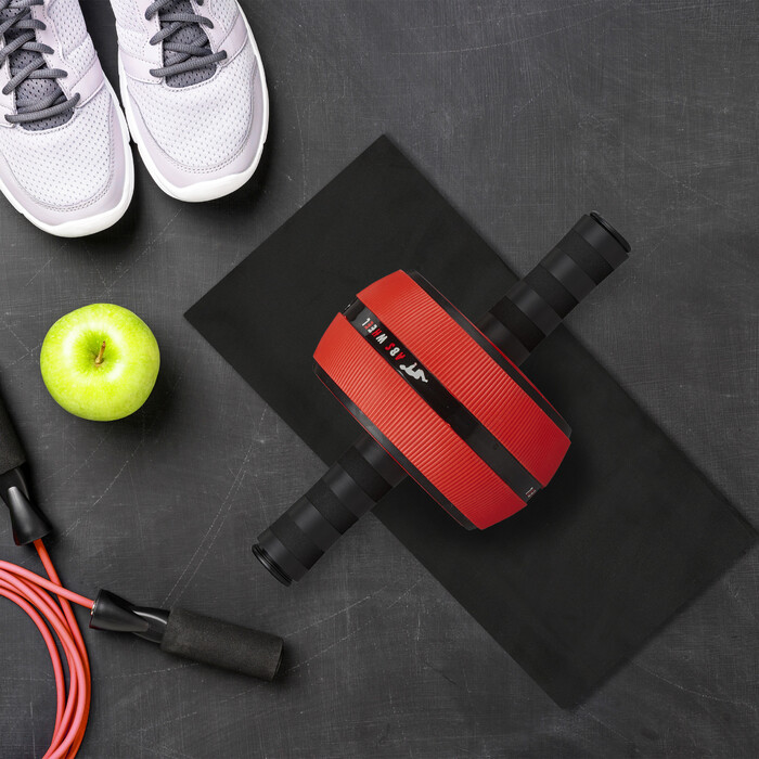 Relaxdays Abdominal Roller with Knee Pad