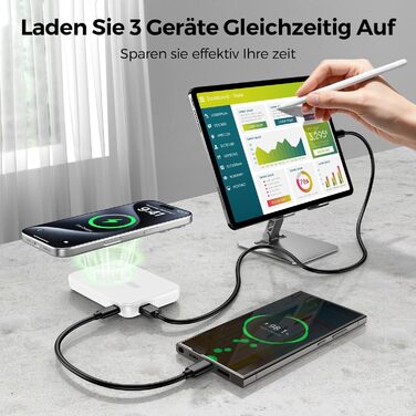 Пауербанк MagSafe, 12000mAh, 22.5W PD, USB-A, бездротова зарядка, Type-C, LED, для iPhone 17/16/15/14/13/12/Pro/Pro Max, білий