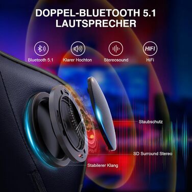 Ігрове крісло GTPLAYER з підставкою для ніг, Bluetooth динаміками, ергономічне комп'ютерне крісло для геймерів, офісне крісло зі спинкою, навантаження до 150 кг, синє