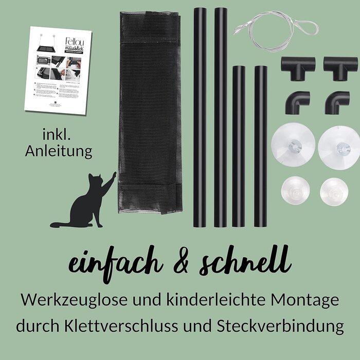 Ліжко-вікно для котів Riijk до 23 кг, чорне (M), 49 x 40 см