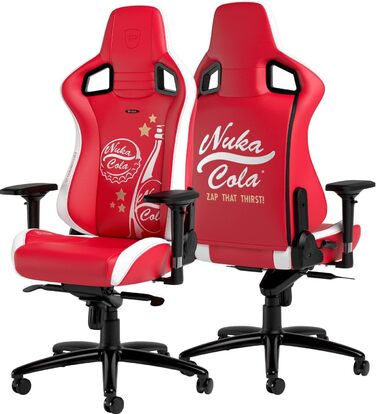 Ігрове крісло noblechairs Epic Nuka Cola, ергономічне, з підголівником і поперековою підтримкою, для офісу та геймінгу, до 120 кг, до 185 см